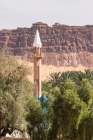 Saudi Arabia, Medina. Minaret in old town Al-Ula. Art Print